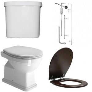 Унитаз приставной с бачком и сиденьем GSI Classic SET_CLASSIC_CR