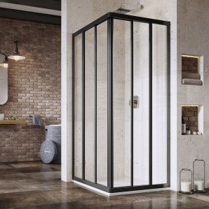 Душевой уголок Ravak Supernova ASRV3-80 Transparent, профиль черный
