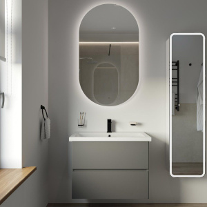 Мебель для ванной STWORKI Колдинг 80 антрацит, с раковиной Como 80