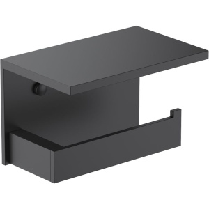 Держатель туалетной бумаги Timo Petruma 15243/03 с полкой для телефона, черный