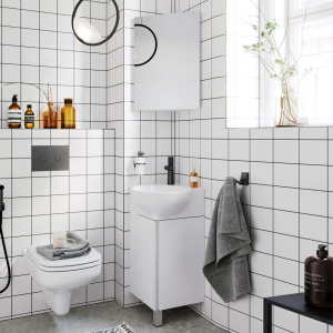 Мебель для ванной Aqwella Porto 45 угловая, белая, фурнитура белая