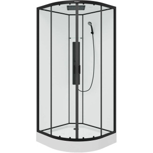 Душевая кабина Parly Ami 90x90, профиль черный