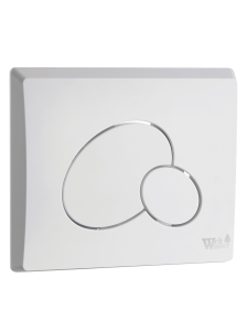 Кнопка белая нажимная для инсталляции Круглая WeltWasser MARBERG 410 RD GL-WT (10000010232)