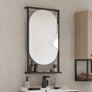 Зеркало AQUATON Лофт Фабрик 50 дуб кантри, с полкой