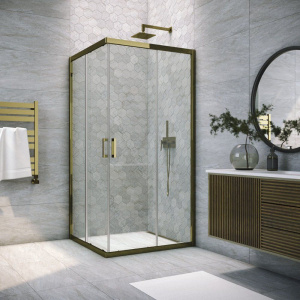 Душевой уголок Vegas Glass ZA Tur Novo h1900 80 05 01 профиль бронза, стекло прозрачное