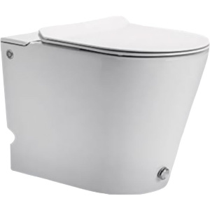 Унитаз приставной Ceruttispa Argentera Pulse 7267 безободковый, с микролифтом, импульсный смыв