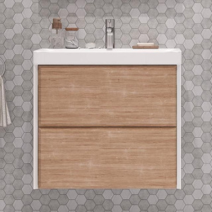 Тумба с раковиной Velvex Gesso 70.2Y дуб сонома, белая Тумба с раковиной Velvex Gesso 70.2Y дуб сонома, белая