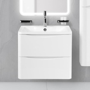 Тумба с раковиной BelBagno Acqua 60 подвесная, bianco lucido Тумба с раковиной BelBagno Acqua 60 подвесная, bianco lucido