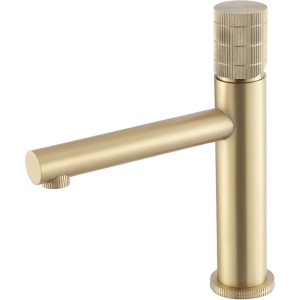 Смеситель для раковины Vincea Groove VBF-4G1BG4 брашированное золото