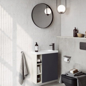 Мебель для ванной Aqwella Alba 60 R, подвесная, светлый камень