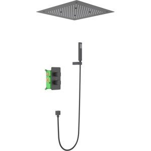 Душевой комплект Timo Petruma SX-5029/03SM черный, С ВНУТРЕННЕЙ ЧАСТЬЮ