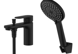 Смеситель врезной на борт ванны на 1 отв. Aquatek AQ1844MB Ника, черный матовый Смеситель врезной на борт ванны на 1 отв. Aquatek AQ1844MB Ника, черный матовый