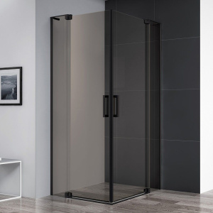 Душевой уголок Cezares Slider AH 2 70/80-90/100 BR Nero профиль черный, стекло бронза