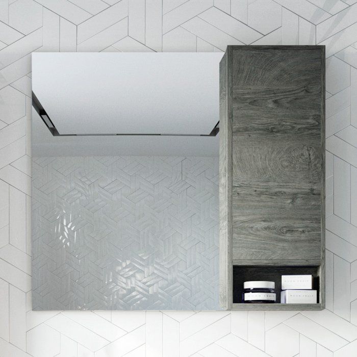 Купить Мебель для ванной STWORKI Карлстад 90 дуб рошелье, в стиле лофт, серая (комплект, гарнитур) в Москве с доставкой Мебель для ванной STWORKI Карлстад 90 дуб рошелье, в стиле лофт, серая (комплект, гарнитур)