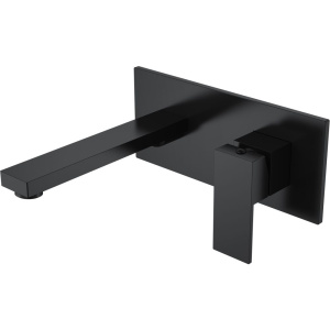 Смеситель для раковины Boheme Qubic 475-B С ВНУТРЕННЕЙ ЧАСТЬЮ, matt black