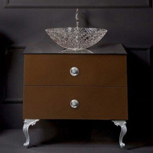 Тумба с раковиной Armadi Art NeoArt 80 шоколад с ручками Flora хром, с ножками Тумба с раковиной Armadi Art NeoArt 80 шоколад с ручками Flora хром, с ножками
