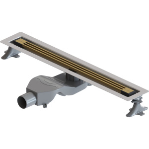 Душевой трап (лоток) Boheme B&T Infinity 60 см, матовое золото