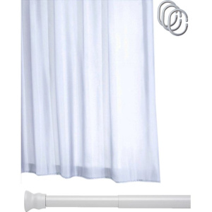 Штора для ванной Ridder Madison 45301 белая, 180x200 + карниз для ванны + крючки для шторы Штора для ванной Ridder Madison 45301 белая, 180x200 + карниз для ванны + крючки для шторы