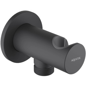 Шланговое подключение с держателем для душа Aquatek AQ2464MB черный
