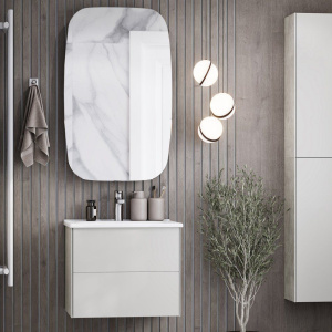 Мебель для ванной AQUATON Сохо 60 cлэйт, галька серая