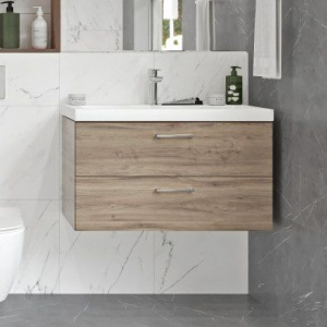 Тумба с раковиной Cersanit Lara 70 орех