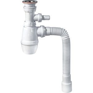 Сифон для раковины Wirquin Минор, с отводом для стиральной машины Сифон для раковины Wirquin Минор, с отводом для стиральной машины
