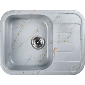 Мойка кухонная Wisent WB20-15 мрамор серо-золотой
