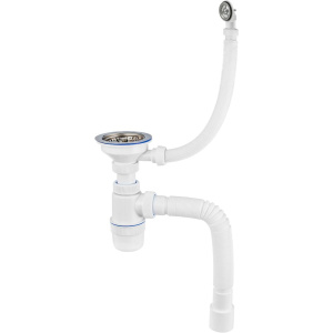 Сифон для мойки Virplast Элит 30986164 с круглым переливом Сифон для мойки Virplast Элит 30986164 с круглым переливом