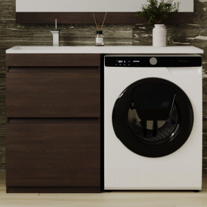 Тумба с раковиной Style Line Даллас 120 Люкс Plus напольная, венге L Тумба с раковиной Style Line Даллас 120 Люкс Plus напольная, венге L