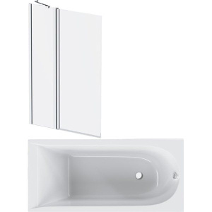 Акриловая ванна AM.PM Spirit V2.0 150x70 см, с каркасом, со шторкой