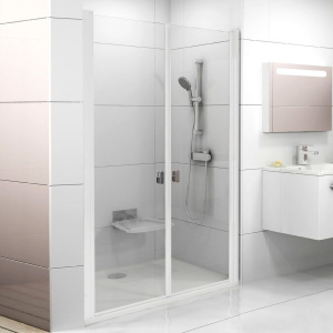 Душевая дверь в нишу Ravak Chrome CSDL2-120 Transparent, профиль белый