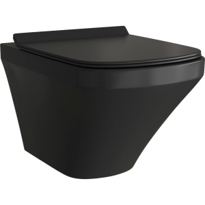 Унитаз подвесной Grossman GR-4440BMS безободковый, черный матовый