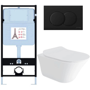 Комплект унитаз с инсталляцией Jacob Delafon Vive E28079RU-BL безободковый