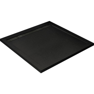 Поддон для душа Cezares TRAY-AS-A-100-30-NERO 100x100, с сифоном, черный матовый