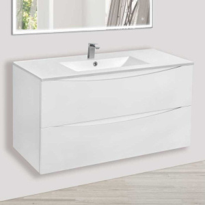 Тумба с раковиной Vincea Mia 100 белая глянцевая Тумба с раковиной Vincea Mia 100 белая глянцевая