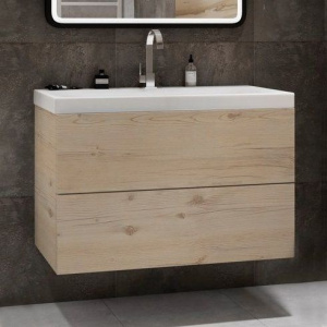 Тумба с раковиной Art&Max Verona-Push 90 дуб сонома светлый