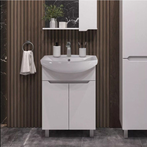 Тумба с раковиной SanStar Лайн 60 белая