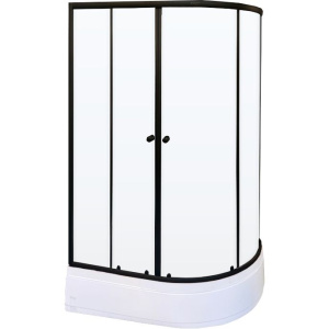 Душевой уголок Parly ZEM1201B-L 120x80, с поддоном, левый, профиль черный