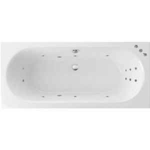 Акриловая ванна Excellent Oceana Slim WAEX.OCE18S.SMART 180x80 см, с гидромассажем, с каркасом, со сливом-переливом