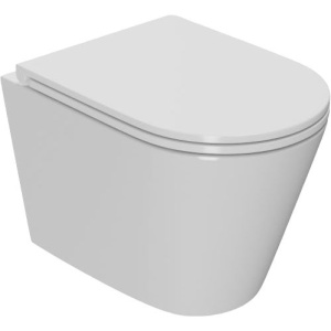 Унитаз подвесной Bauedge Bau Nimb Hurricane3 безободковый, с микролифтом, белый