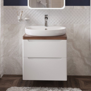 Тумба с раковиной STWORKI Берген 80, белая с темной столешницей, DIWO Самара 0116 Тумба с раковиной STWORKI Берген 80, белая с темной столешницей, DIWO Самара 0116