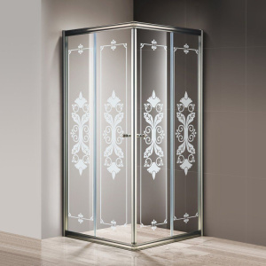 Душевой уголок Cezares Giubileo -A-2-100 стекло с узором, бронза Душевой уголок Cezares Giubileo -A-2-100 стекло с узором, бронза