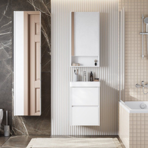 Мебель для ванной AQUATON Сканди 45 белый глянец, белый матовый