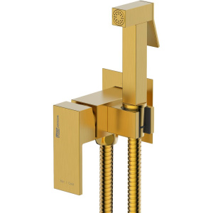 Гигиенический душ Wasserkraft Aisch A71838 со смесителем, С ВНУТРЕННЕЙ ЧАСТЬЮ, матовое золото PVD