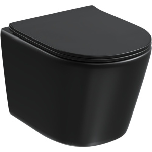 Унитаз подвесной Grossman Торнадо GR-4477BMSQ с микролифтом, черный матовый