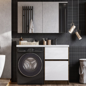 Мебель для ванной AQUATON Лондри 60 R, дуб рустикальный, белый