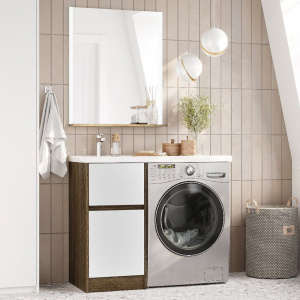 Мебель для ванной AQUATON Лондри 40 L, дуб кантри, белый