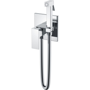 Гигиенический душ Boheme Qubic 477-CR со смесителем, С ВНУТРЕННЕЙ ЧАСТЬЮ, сhrome