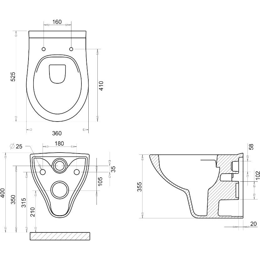 Купить Унитаз подвесной STWORKI Хедмарк 3510 безободковый с микролифтом в Москве с доставкой Унитаз подвесной STWORKI Хедмарк 3510 безободковый с микролифтом