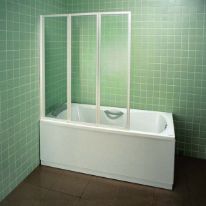 Шторка на ванну Ravak VS3 115 Transparent, профиль белый Шторка на ванну Ravak VS3 115 Transparent, профиль белый